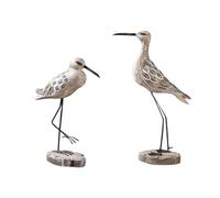 Sharplace 2X Wooden Seagull Figurine, Desktop Ornament, Artwork, Home Decor, Sea Bird Statue Bird Sculpture for Bedroom Indoor
