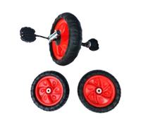 Sharplace 3 Pieces Kids Tricycle Wheels Replacement Part Bearing Lightweight Universal Easy Installation 8 inch Wheel Front Rear Wheel, Red