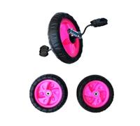 Sharplace 3 Pieces Kids Tricycle Wheels Replacement Part Bearing Lightweight Universal Easy Installation 8 inch Wheel Front Rear Wheel, Pink