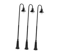 Sharplace 3 Pieces Miniature Street Light Model Dollhouse Decoration 3V Accs Lamppost Retro Sand Table Lighting Railway Train Post Lamp, 7.6x1.2cm