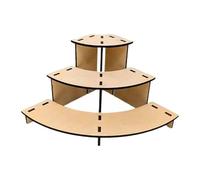 Sharplace 3 Tiers Retail Table Display Stand Corner Rack Perfume Organizer Wooden Cupcake Display Shelf for Craft Shows Tabletops Cups