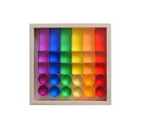 Sharplace 30 Pieces Children Building Blocks Acrylic Blocks Construction Blocks Stacking Blocks Smooth Edges Stable Form Suitable for color sorting early STEM activities home play