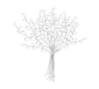 Sharplace 30Pcs Artificial Branches Acrylic Bead Drops Simulation Drop Flower Picks Handmade Bouquets for Wedding Anniversary Farmhouse, White