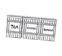 Sharplace 3X Coffee Bean Tea Sugar Containers Sugar Coffee Tea Jar with Lids Airtight Portable Practical Multifunctional Kitchen Decor, Style C