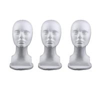 Sharplace 3x Female Display Manikin for Glasses Hat Hair Band