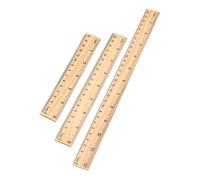 Sharplace 3X Wooden Rulers Measuring Tool Professional Accurate Linear Measurement 2 Scale Measuring Rulers for Home Architects Office