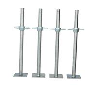 Sharplace 4 Pack Heavy Duty Leveling Jacks for Scaffolding, 12" Adjustable Metal Feet with Large Wing Nuts, Scaffold Leg Extensions for Uneven Ground & Renovation Work