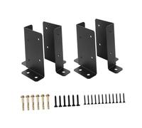 Sharplace 4 Pieces Adjustable Deck Post Anchor Brackets Fit 2x4 4x4 6x6 Posts Metal Half Column Accessories for Railing Mailbox Mount