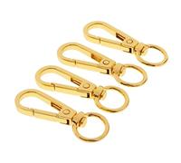 Sharplace 4 Pieces Alloy Lobster Swivel Clasps Clips Bag Key Hook Keychain Hook Jewelry Findings, Gold, 12mm