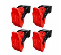 Sharplace 4 Pieces Automotive Floor-Mat Cleaning Hair Accessory Wall organizerMountable Cleaning Clip Compact for Garage, Red