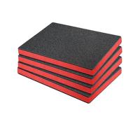 Sharplace 4 Pieces Foam Inserts for Cases EPE Foam Sheets, Polyethylene Tool Box Pad, Cushion Insert Pick, Multi Liner Red and Black Cuttable Packing Foam Pads for Storage Drawer, 46x30x2.5cm