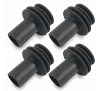 Sharplace 4 Pieces Vehicle Drainage Channel Rain Gutter Cover Kit with Angled Guide Shape for RV Trailer Roof Outlet Extension Sleeve Drainage Design Suitable for Outdoor Storage Travel Use