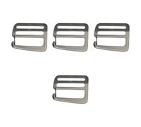 Sharplace 4Pcs G Hook Wave Buckles for Webbing Slide Buckles Heavy Duty 38mm 1.5 inch Zinc Alloy for Handbag Backpack Strap Accessories, Dark Gray