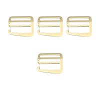 Sharplace 4Pcs G Hook Wave Buckles for Webbing Slide Buckles Heavy Duty 38mm 1.5 inch Zinc Alloy for Handbag Backpack Strap Accessories, Light Gold