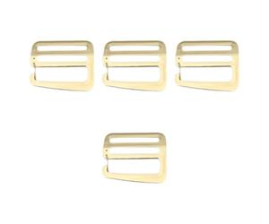 Sharplace 4Pcs G Hook Wave Buckles for Webbing Slide Buckles Heavy Duty 38mm 1.5 inch Zinc Alloy for Handbag Backpack Strap Accessories, Light Gold
