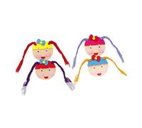 Sharplace 4Pcs Hair Braid Practicing Board Hand Eye Coordination Education Toy Basic Life Skills DIY Braid Practice Toys for 4-6Year Old Kids