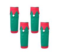 Sharplace 4x Christmas Horse Leg Wraps Polyester Reusable Comfortable Gear Equipment Breathable Horse Accessories Leg Guard, Green