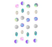 Sharplace 4x Iridescent Circle Dots Garlands Sparkling Bunting Banner Party Decorations 4M Streamer Kit for Christmas Birthday Festival