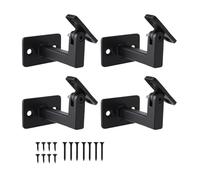 Sharplace 4X Swivel Hand Rail Brackets Stair Brackets Adjustable DIY Stair Handrail Fittings for Indoor Stairs Black Railing Bracket