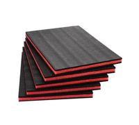 Sharplace 5 Pieces Foam Inserts for Cases EPE Foam Sheets, Cushion Insert Pick, Polyethylene Tool Box Pad, Multi Liner Red and Black Cuttable Packing Foam Pads for Storage Drawer, 50cmx30cmx2.5cm