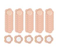 Sharplace 50 Pieces Castor Oil Pack Wraps Patches Comfortable Self Sticky Spunlace Cloth for Belly Button Skin Color Oil Not Included