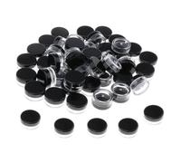 Sharplace 50 Pieces Empty Refill Pack Sample Cosmetic Bottle Jar Pots Storage Containers with Screw-on Lid, Travel Size, Yellow