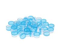 Sharplace 50 Pieces Empty Refill Pack Sample Cosmetic Bottle Jar Pots Storage Containers with Screw-on Lid, Travel Size, White