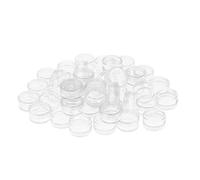 Sharplace 50 Pieces Empty Refill Pack Sample Cosmetic Bottle Jar Pots Storage Containers with Screw-on Lid, Travel Size, Orange
