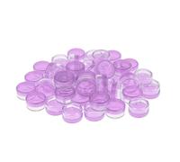 Sharplace 50 Pieces Empty Refill Pack Sample Cosmetic Bottle Jar Pots Storage Containers with Screw-on Lid, Travel Size, Clear