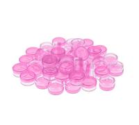 Sharplace 50 Pieces Empty Refill Pack Sample Cosmetic Bottle Jar Pots Storage Containers with Screw-on Lid, Travel Size, Black