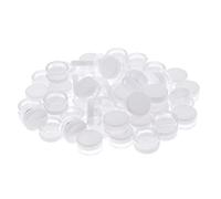 Sharplace 50 Pieces Empty Refill Pack Sample Cosmetic Bottle Jar Pots Storage Containers with Screw-on Lid, Travel Size, Red