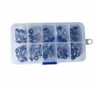 Sharplace 50 Pieces Fishing Rod Guide Tip Set Replacement Kit Accessories Components With Compact Storage Box And Inserts Suitable for field repairs lake trips freshwater casting