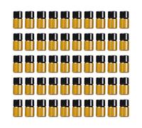 Sharplace 50 Pieces Mini Oils Vials Storage Container Glass Bottles for Samples, 2ml Hole Plug