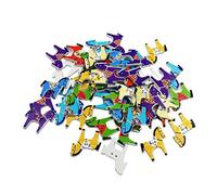 Sharplace 50 Pieces Mixed Colorful Buttons Sewing Scrapbook 29x30mm