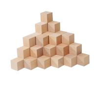 Sharplace 50 Pieces Wood Blocks Math Sorting Toys Creative,Learning,Building Blocks,Small Cubes for Toddlers Ages 3+ School Shower, brown, M