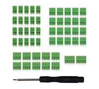 Sharplace 52 Pieces Terminal Block Connector 2.54mm 0.1" Pitch Industrial Projects Mixed 150V 6A Home Appliances 2P 3P 4P 5P Terminals