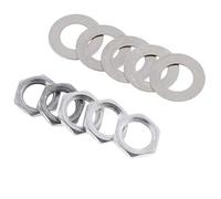 Sharplace 5Pcs Iron Socket Nuts Potentiometer Washers for Electric Guitar/Bass, 8mm