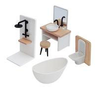 Sharplace 5x 1:12 Dollhouse Bathroom Set Miniature Furnitures Accessories for Children from 3 Years Kids Birthday Gifts Toilet Bathtub