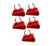 Sharplace 5x Water Fixing Clamps,Soft Tube Fixture Holders,Fixed Clips,Red Aquarium Tool Fixing Bracket,Aquarium Hose Clips, STYLE A