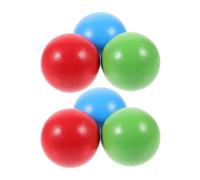 Sharplace 6 Pieces 4.5cm Wooden Bocce Balls Tossing Balls Playground Equipment Family Bocce Game for Park Competition Outdoor, Yard