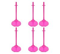 Sharplace 6 Pieces Doll Holder Support Base Adjustable Accessories Fits 1/6 Scale Dolls Sturdy Easily Install Multipurpose Lightweight, Rose Pink