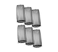 Sharplace 6 Pieces Wig Storage Bag Hair Extension Storage, Portable with Drawstring Packaging Bag for Transportation, Travel Home, black