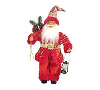 Sharplace 60cm Realistic Christmas Santa Standing Doll Ornament, Santa Claus Figure, Father Christmas Decoration Xmas Display Decor for Holiday Statue Mantelpiece Celebrations Office Restaurant, Red