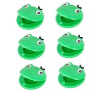 Sharplace 6Pcs Clap Board Percussion Instrument Set Musical Rhythm Toys Musical Castanets Finger Castanets Set for Girls Boys Toddlers