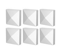 Sharplace 6Pcs Post Caps Guardrail Post Covers 4inch Cap Post Covers Pyramid Column Covers for Decoration Furniture