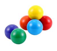 Sharplace 6Pcs Rainbow Wooden Balls Counting Toys Early Education 1.77 inch Color Sorting Learning Materials for Boys Girls Kids Gifts, Style A