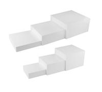 Sharplace 6x Food Riser Buffet Riser Space Saving Jewelry Display Holder Acrylic Riser Display Stands Dessert Table Display for Buffet, White