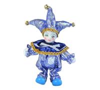 Sharplace 7.48inch Porcelain Clown Doll Harlequin Doll Table Decoration Halloween Decoration Figure for Arts Crafts Collection Birthday