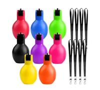 Sharplace 8 Pieces Sports Whistle Set Hand Whistle Compress Whistle Referee Whistle Whistle With Lanyards Convenient Access Compact Pear Shape Body Suitable for