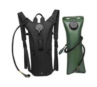 Sharplace 8L Pack Water Backpack with 3L Bladder Breathable Water Daypack for Backpacking Camping Outdoor Sports, Black